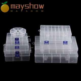 Mayshow กล่องพลาสติก ทรงสี่เหลี่ยม ปรับได้ สําหรับใส่เครื่องประดับ ตะขอตกปลา