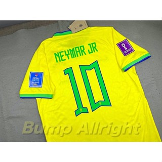 National 2022 !! : เสื้อฟุตบอล บลาซิล เหย้า 2022 Brazil Home 2022 + 10 NEYMAR, 19 ANTONY  &amp; อาร์มบอลโลก !!