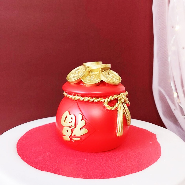 เงินต้นไม้เงินถุงโชคดีตกแต่งวันเกิดปีใหม่เครื่องประดับตกแต่งเค้ก - รูปที่ 3