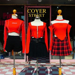 🖤coverstreet❤️ ชุดเต้น​ ชุดเต้นโคฟ​ ชุดเต้นcover​ ชุดสตรีท​ ชุดเต้นเกาหลี​ ชุดเต้นสีแดง ชุดเต้นblackpink เสื้อนีออน