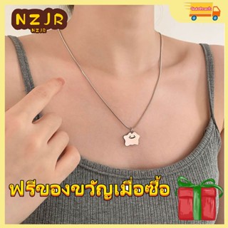 ※NZJR※ สร้อยคอไทเทเนียมอัลลอย จี้รูปมอนสเตอร์หน้ายิ้ม ขนาดเล็ก เครื่องประดับแฟชั่นสตรี