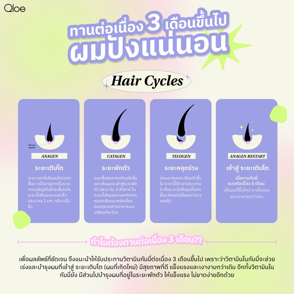Qloe HSN Gummy กัมมี่บำรุงผมด้วย Biotin สูงถึง 6000 มก. จำนวน 1 กระปุก ...