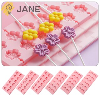 Jane แม่พิมพ์ซิลิโคนรูปสัตว์ดอกไม้สําหรับทําอมยิ้มเค้กบิสกิตบิสกิต Diy