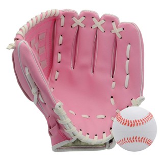 Baseball Glove for Kids Youth Softball Mitt Sports Softball Glove for Kids and Youth Beginner Play Training Pink