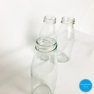 ขวดแก้ว น้ำผลไม้ 180ml ฝาเกลียวล็อคสีทอง
