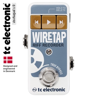 Tc Electronic® Wiretap Riff Recorder เอฟเฟคกีตาร์ เอฟเฟคบันทึกและเล่นเสียง บันทึกเสียงได้ถึง 8 ชม. สำหรับนักแต่งเพลงที่ต้องเดินทาง ** ประกันศูนย์ 1 ปี **