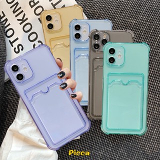 เคสโทรศัพท์มือถือแบบนิ่ม TPU ใส กันกระแทก พร้อมช่องใส่บัตรเครดิต หรูหรา สําหรับ Xiaomi Redmi A1 9 10 9A 10A 9C NFC Redmi Note10 9 Note10S 9pro POCO X3 Pro M3 11 Lite 12X