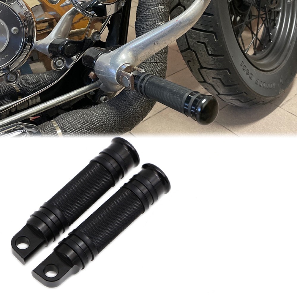 หมุดเท้าหน้าหลังสำหรับรุ่นฮาร์เลย์ Harley Sportster XL883 XL1200 V Rod สีดำ