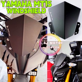 กระจกมองข้างหน้ารถยนต์ Mt15 2020 WINDSHIELD ขนาด 20 ซม. สีดํา สําหรับ YAMAHA MT-15