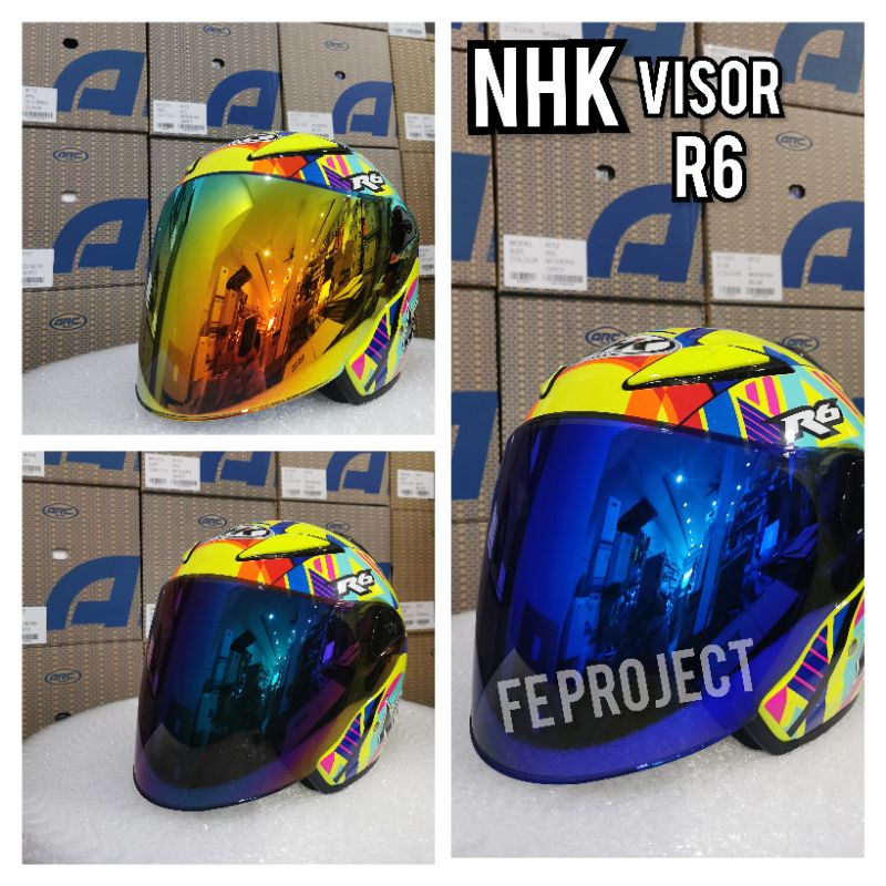 หมวกกันน็อค VISOR NHK R6
