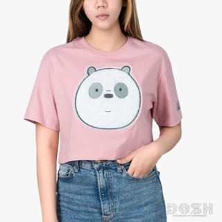 DOSH WOMENS CROPPED TOPS WE BARE BEARS เสื้อยืดทรงครอปสั้น ผู้หญิง DBBWT1024-PI