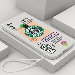 เคสโทรศัพท์มือถือ Tpu ขอบตรง ลาย Starbucks สําหรับ Vivo Y50 Vivo Y30 Y30i Vivo Y51 2020 Vivo Y31 Vivo Y51A Vivo Y01