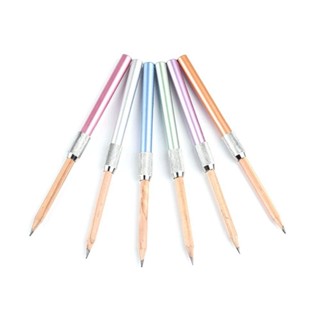 ปลอกต่อดินสอ แบบสแตนเลส Pencil Extender เลือกสีได้ค่ะ ที่ต่อดินสอ