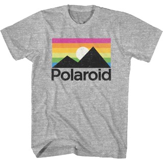 Colorful Sunset Polaroid T-Shirt เสื้อยืดไม่ต้องรีด เสื้อยืดแขนสั้น