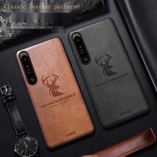 เคสโทรศัพท์มือถือหนังแข็ง ลายหัวกวาง เรียบง่าย สําหรับ Sony Xperia 1 IV 1iv