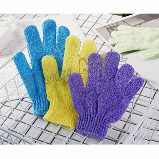 Yuki ถุงมืออาบน้ำ ถุงมือขัดผิวอาบน้ำ ขจัดเซลล์ผิวเก่า พร้อมส่ง Glove-style bath towel