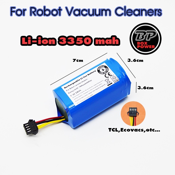 แบตเตอรี่สำหรับหุ่นยนต์ดูดฝุ่น Mr.robot perfect clean slim, TCL,Homie-Charger,etc…( รุ่นอัพเกรด )