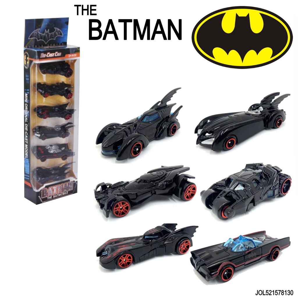 โมเดลรถเหล็ก BATMAN TURBO  DIE-CASTครบชุด6คัน สเกล1/64 688 # 0120 0546# รถเหล็ก รถของเล่น **แพ็คเกจอาจมีการเปลี่ยนแปลง**