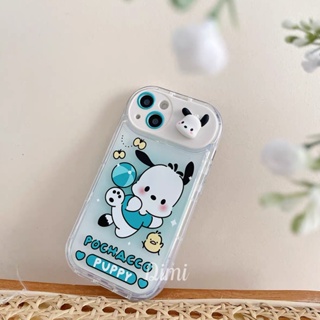 เคสนิ่ม ขาตั้งได้ มีกระจก การ์ตูนนูน สำหรับ for iPhone 7G 8G 7Plus 8Plus XR i11 12 Pro max 13 13Promax 14 Pro max 14plus