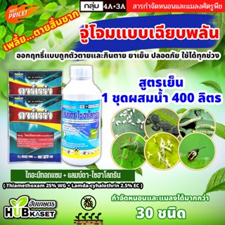 ชุดเพลี้ยตายสิ้นซาก คาร์เรร่า+แลมป์ดา ตราไก่เกษตร 100กรัม*2ซอง+1ลิตร (ไทอะมีทอกแซม+แลมป์ดา) จู่โจมแบบเฉียบพลัน