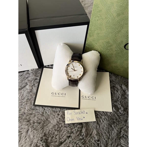 GUCCI G-TIMELESS AUTOMATIC SILVER DIAL WATCH, 38mm