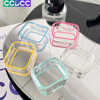 Cclcc เคสนาฬิกาข้อมือ แบบใส เรืองแสง สําหรับ Apple Watch band 49 มม. 45 มม. 41 มม. 44 มม. 40 มม. iwatch serie ultra 8 7 6 SE 5 4