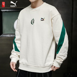 Puma ของแท้ 100% เสื้อกันหนาวลําลอง คอกลม ผ้ากํามะหยี่ขนนิ่ม อเนกประสงค์ แฟชั่นสําหรับผู้ชาย คู่รัก