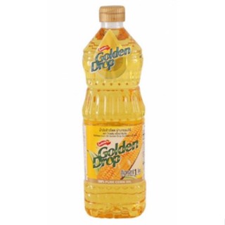 Golden Drop Corn Oil โกลเด้น ดร็อป น้ำมันข้าวโพดผ่านกรรมวิธี ขนาด 1 ลิตร