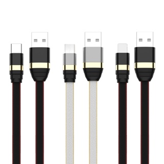 OWIRE สายชาร์จ สายเชื่อมต่อข้อมูล 3A Micro USB Type C แบบไนลอน สำหรับ