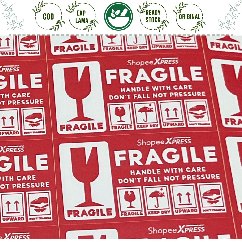 สติ๊กเกอร์พิเศษ FRAGILE BEWARE OF CACKED