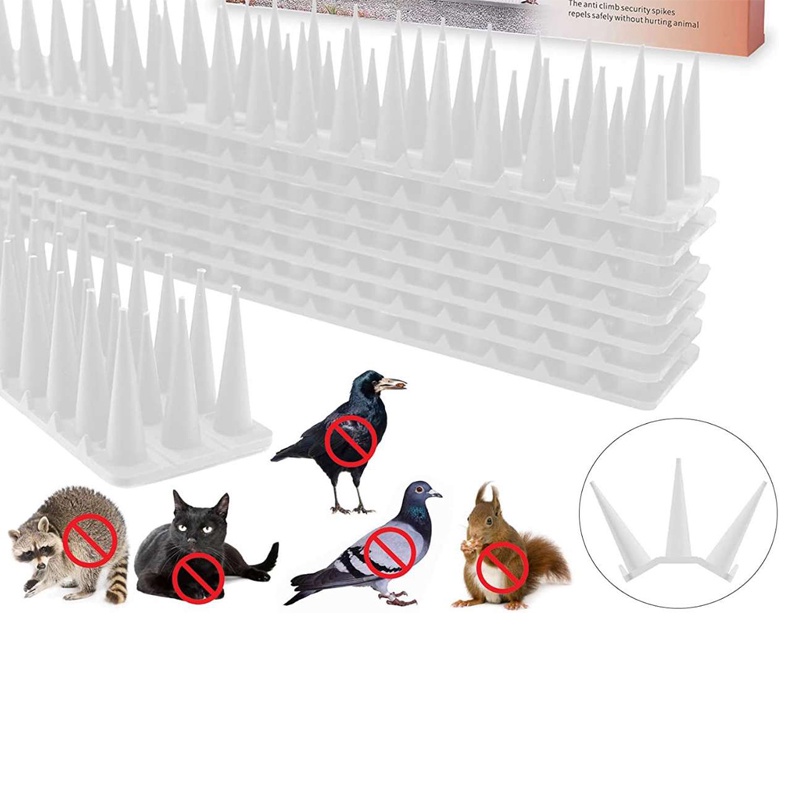 พร้อมส่ง👍 10PCS หนามกันนก ที่กันแมว แผงหนามกันนก แบบพลาสติก ป้องกันไฟฟ้าสถิ พับได้ ตัดได้ ทนแดดทนฝน ปลอดสารพิษ - รูปที่ 3