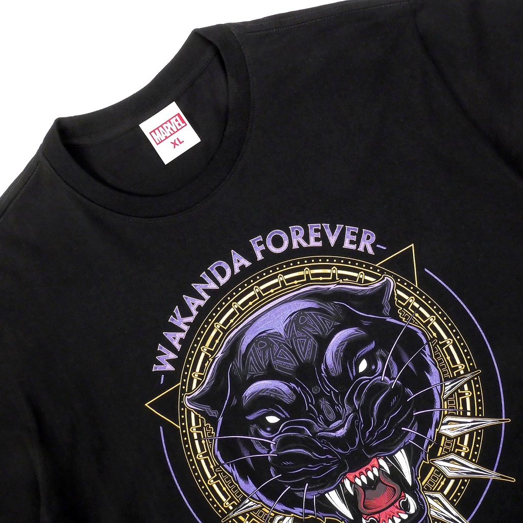 Power 7 Shop เสื้อยืดการ์ตูน มาร์เวล Black Panther ลิขสิทธ์แท้ MARVEL COMICS T-SHIRTS (MVX-119) — صورة 4