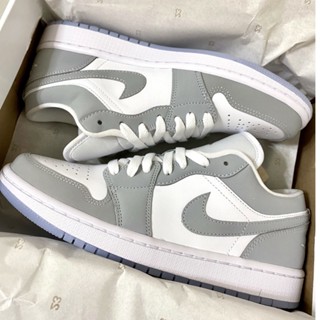 NIKE Air Jordan 1 Low "Wolf Grey" ของแท้ 100%