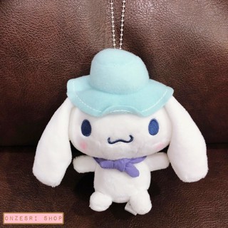 พวงกุญแจตุ๊กตา Cinnamoroll Camping ใส่ผ้าพันคอ ใส่หมวก ขนาด 13 x 13 ซม.