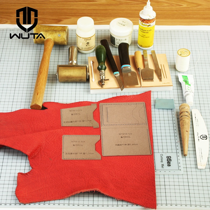 Wuta 913 ชุดแม่แบบกระดาษคราฟท์ แนวนอน ขนาดเล็ก สําหรับทํางานฝีมือ โมเดล กระเป๋าสตางค์ หนัง DIY
