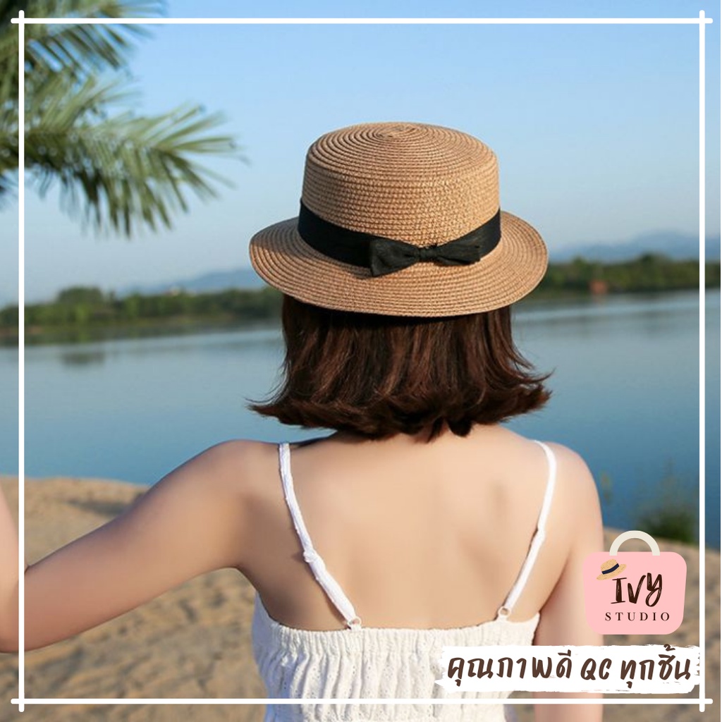 💗ivy หมวกสาน Cup Cake หมวกบัคเก็ต (B14)