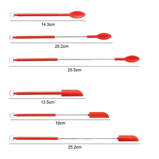 Retractable ซิลิโคน Mini Scraper เครื ่ องสําอางค ์ Scoop ครีม Liquid Foundation 2/4 ชิ ้ นเครื ่ องมือความงาม