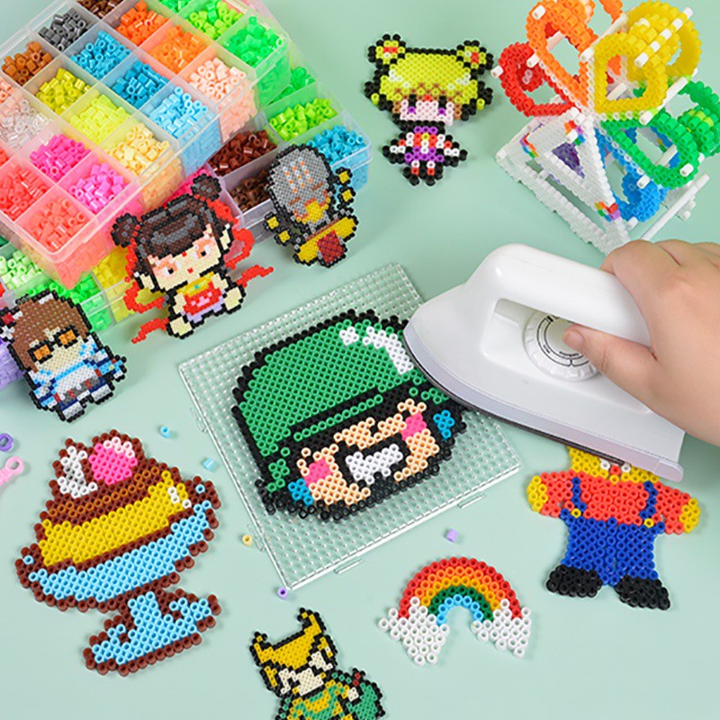ชุดของเล่นลูกปัดฟิวส์ Perler 5.5 มม. 1500 ชิ้น งานฝีมือ 3D พร้อมอุปกรณ์เสริม สําหรับเด็ก และผู้ใหญ่ Diy