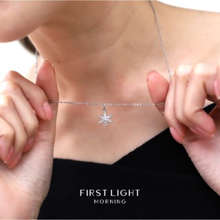 First Light Morning : Snowflake Necklace สร้อยคอพร้อมจี้ Snowflake Silver 925 (สร้อยคอ ความยาว40-44 cm.)