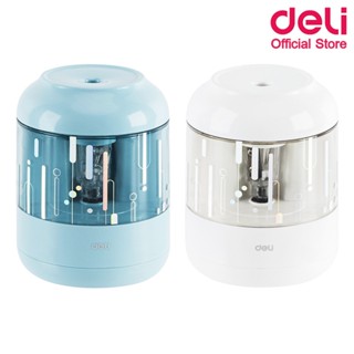 เครื่องเหลาดินสอไฟฟ้า Deli H508 Electric Pencil Sharpener เครื่องเหลาใส่ถ่าน กบเหลาดินสออัตโนมัติ คละสี 1 ชิ้น