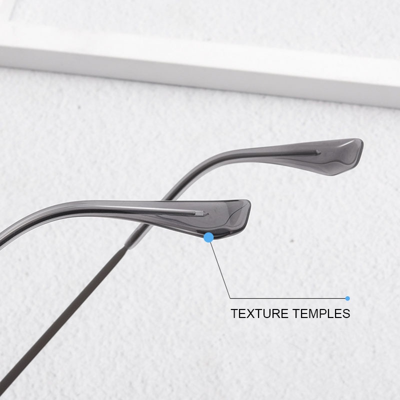 Ĕ กรอบแว่นตา ไทเทเนียม ผู้ชาย ผู้หญิง กรอบใหญ่ เบาพิเศษ ออปติคอล กรอบแว่นตา ย้อนยุค คานคู่ ออกแบบแว่นตา - รูปที่ 6