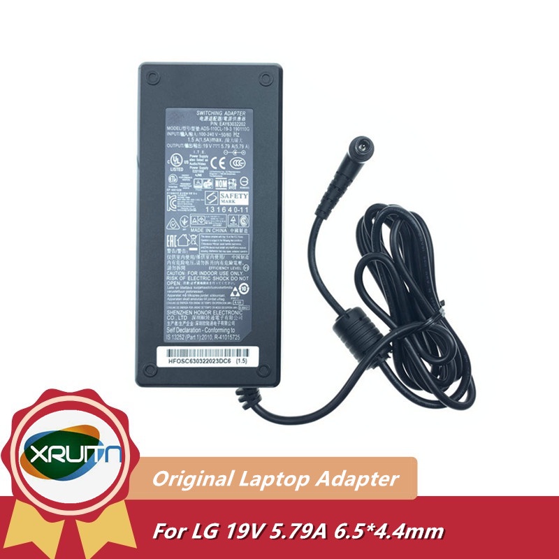 แท้ ADS-110CL-19-3 190110G 19V 5.79A Switching AC Adapter แหล่งจ่ายไฟ 110W สําหรับ LG MONITOR TV 34U
