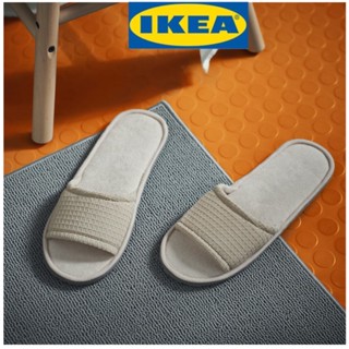 IKEA - อิเกีย รองเท้าเดินในบ้าน สีเบจ SKOVELSJÖN สกูเวลเชิน ขนาด S/M