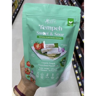 Happy Mate Vegan Tempeh Tomyum Crunchy Tempeh Freeze - Dried Plant Protein 25 G. เทมเป้กรอบ รสต้มยำ วีแกน