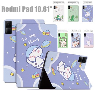 Xiaomi Redmi Pad 2022 Cartoon Cute Case 10.61 Tablet Cover PU Leather Case with Auto Wake function Shockproof Tablet Case