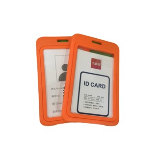 (KTS)ป้ายชื่อแนวตั้ง ID CARD 6608VOR สีส้ม