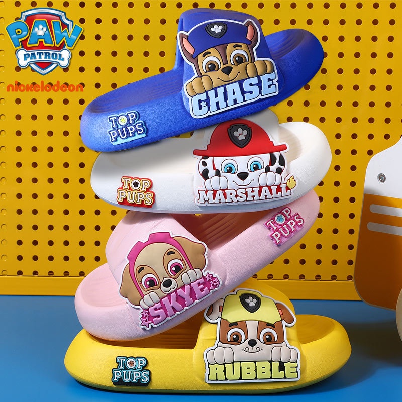 paw patrol รองเท้าแตะ EVA พื้นนิ่ม กันลื่น ลายการ์ตูนทีม สําหรับเด็กผู้ชาย และผู้หญิง ใส่ในบ้าน ห้องน้ํา