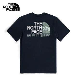 เสื้อยืดคอกลมแขนสั้นสไตล์สตรีท THE NORTH ผ้าฝ้ายแท้