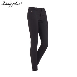 Lady Plus กางเกงขายาว | Long Pants 7011PL กางเกงทำงาน กางเกงทรงสลิม สีดำ