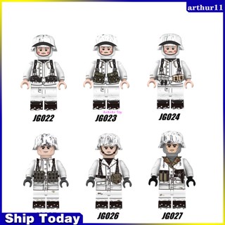 Arthur บล็อกตัวต่อเลโก้ทหาร Jg022-027 World War Ii German Winter Snowman ของเล่นสําหรับเด็ก